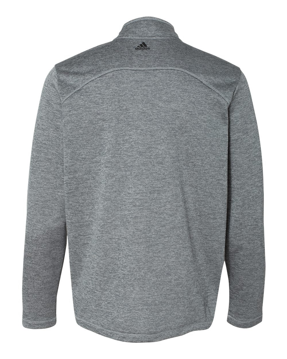 Adidas A284 Brushed Terry Heathered Quarter-Zip Pullover - Mid Grey Heather Black
