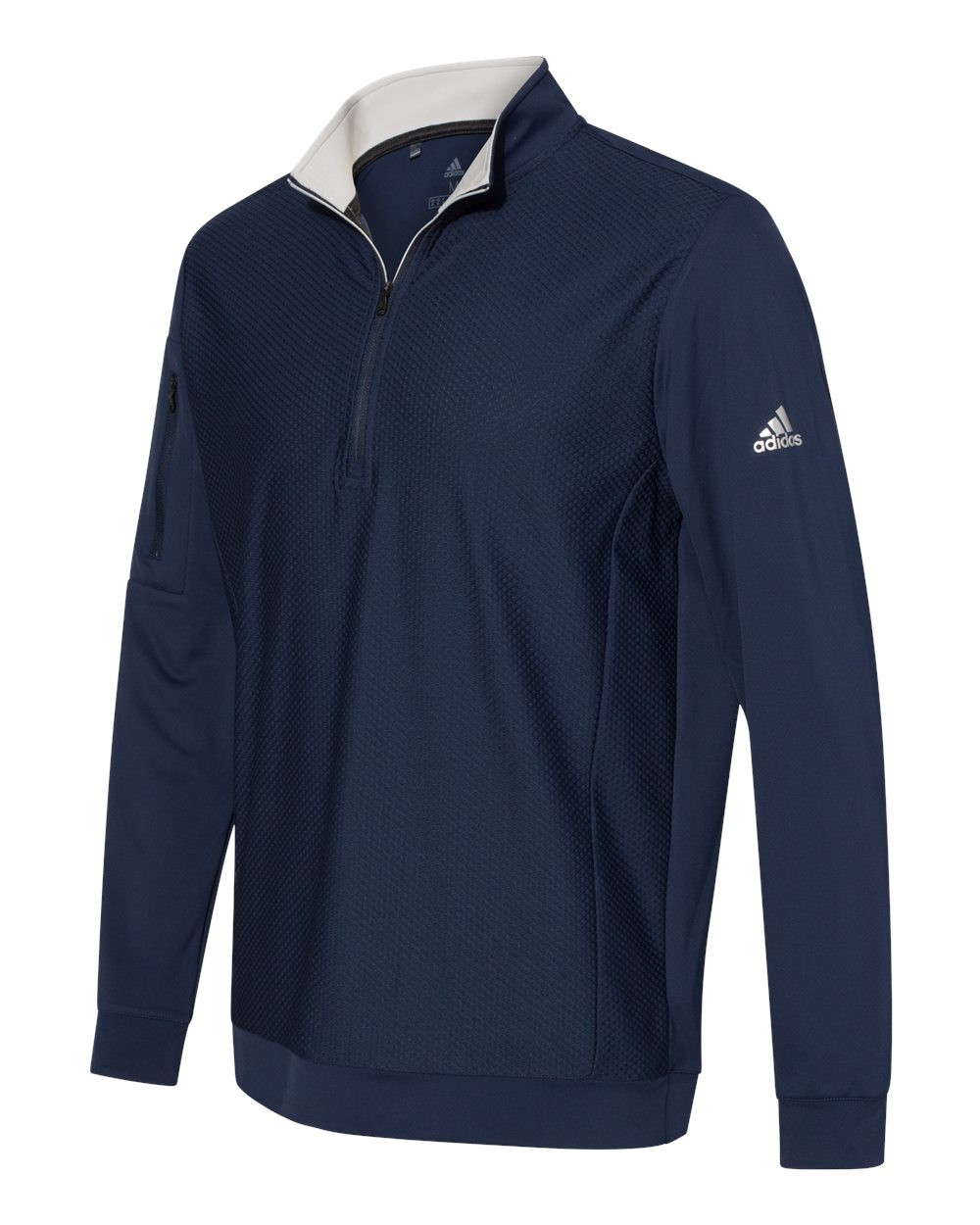 Adidas A295 Performance Textured Quarter-Zip Pullover - Collegiate Navy