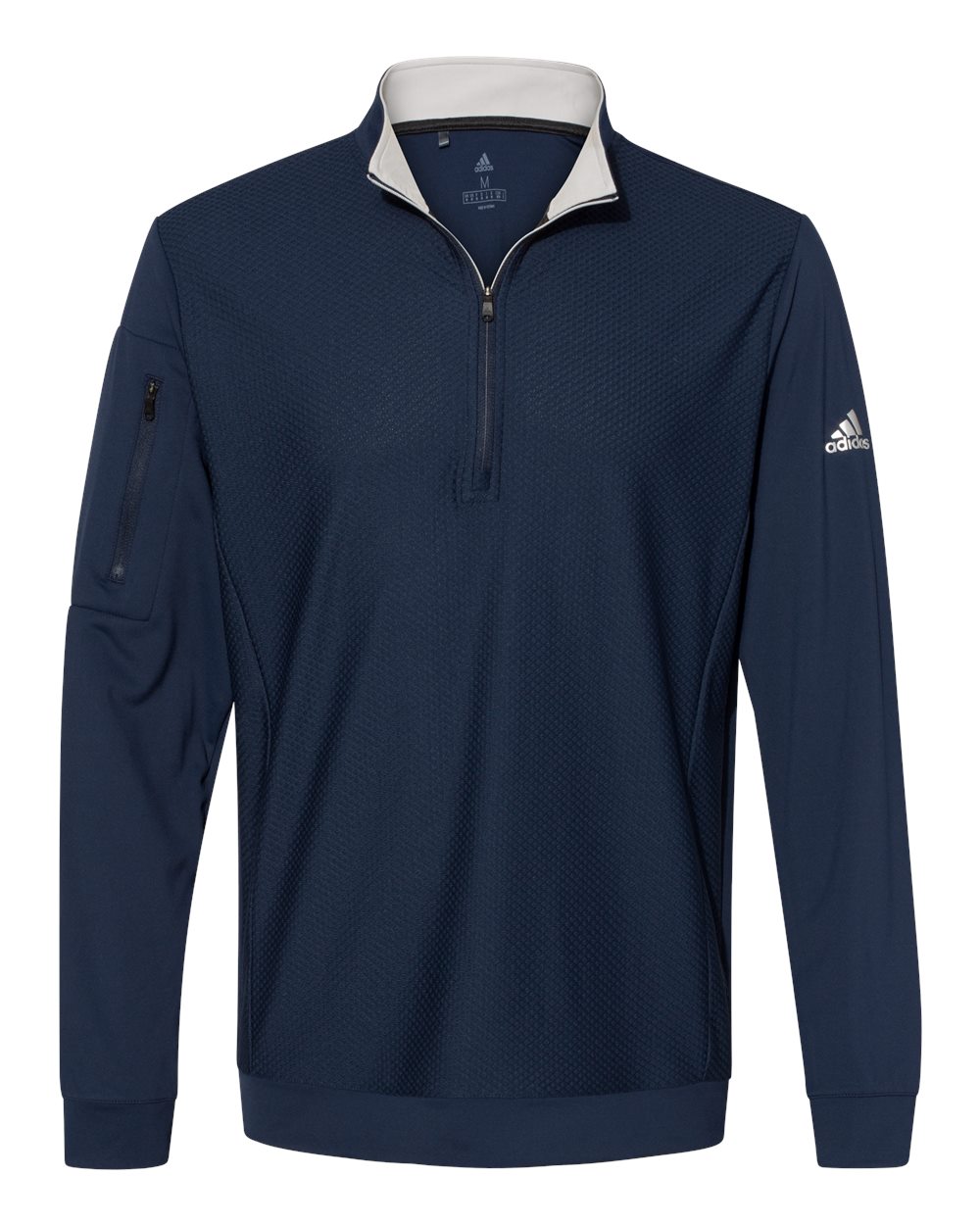 Adidas A295 Performance Textured Quarter-Zip Pullover - Collegiate Navy