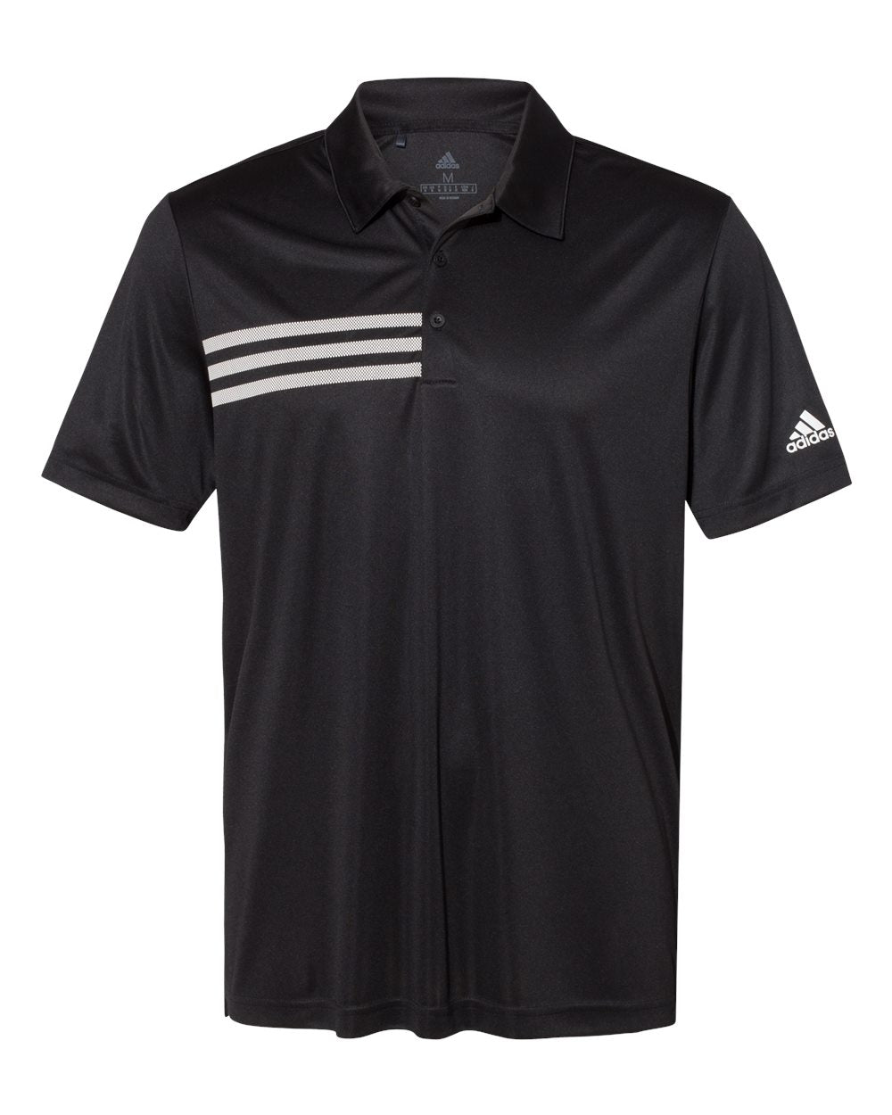 Adidas A324 3-Stripes Chest Sport Shirt - Black White
