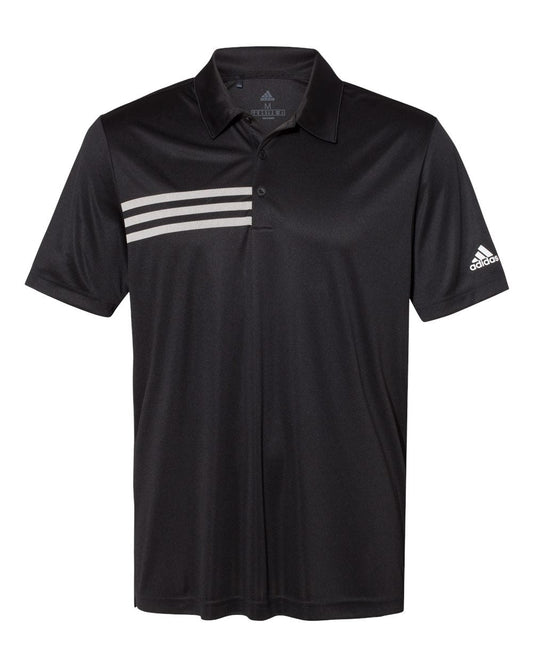 Adidas A324 3-Stripes Chest Sport Shirt - Black White