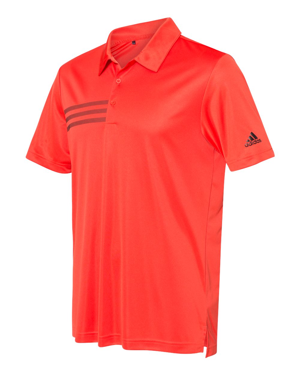 Adidas A324 3-Stripes Chest Sport Shirt - Blaze Orange Black