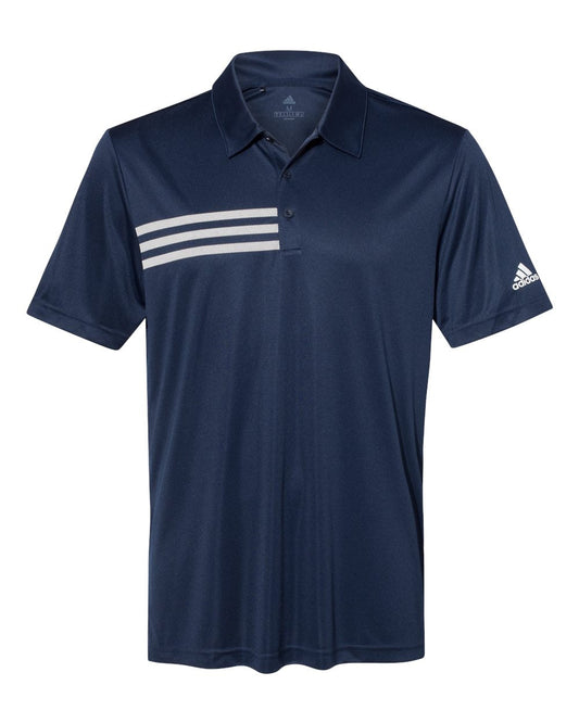 Adidas A324 3-Stripes Chest Sport Shirt - Collegiate Navy White