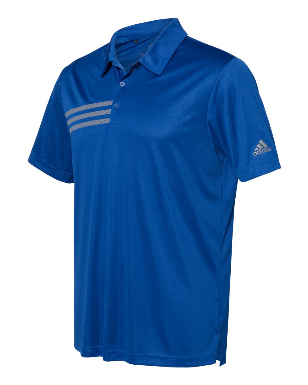 Adidas A324 3-Stripes Chest Sport Shirt - Collegiate Royal Grey Three