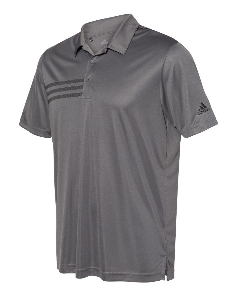 Adidas A324 3-Stripes Chest Sport Shirt - Grey Five Black