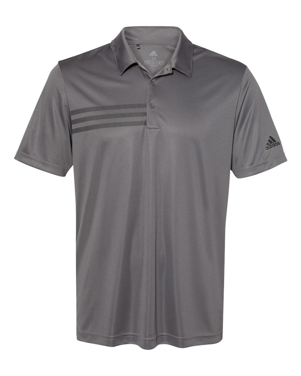 Adidas A324 3-Stripes Chest Sport Shirt - Grey Five Black