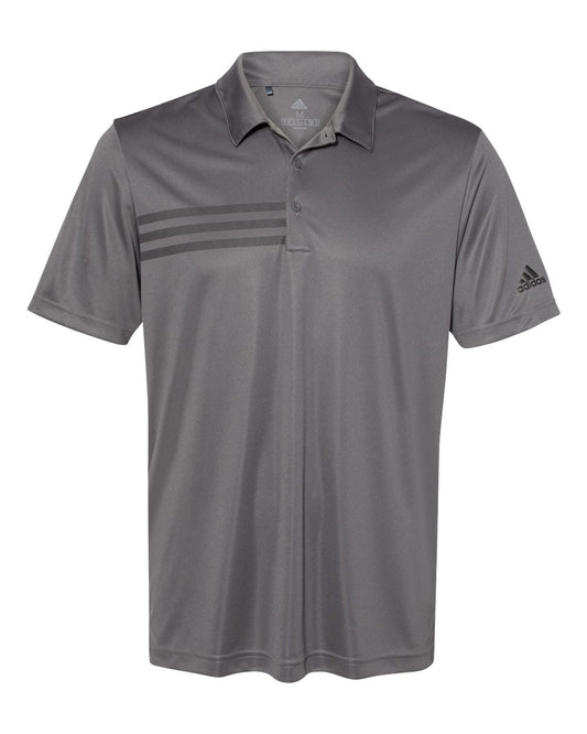 Adidas A324 3-Stripes Chest Sport Shirt - Grey Five Black