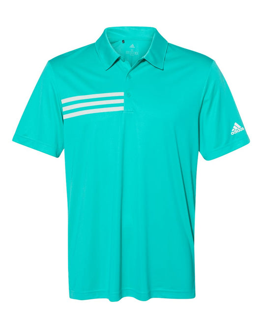 Adidas A324 3-Stripes Chest Sport Shirt - Hi-Res Aqua White