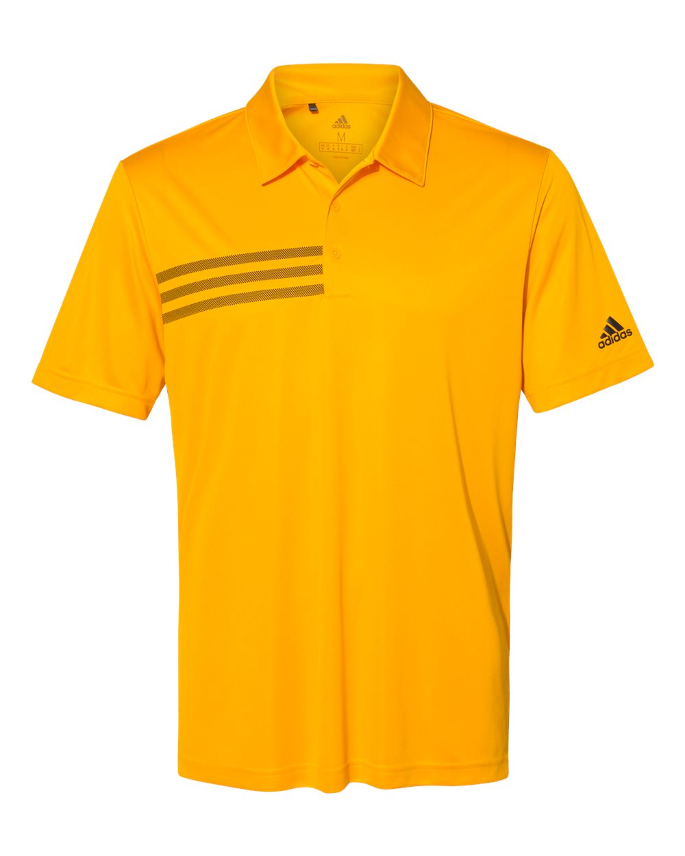 Adidas A324 3-Stripes Chest Sport Shirt - Team Collegiate Gold Black
