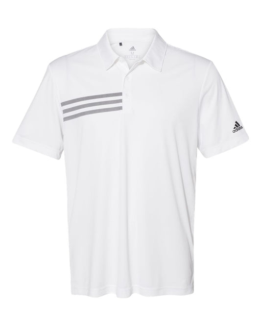 Adidas A324 3-Stripes Chest Sport Shirt - White Black