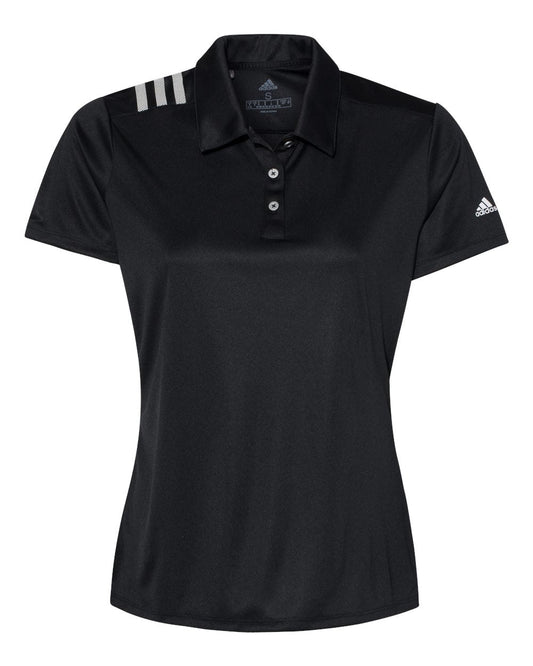 Adidas A325 Women's 3-Stripes Shoulder Sport Shirt - Black White