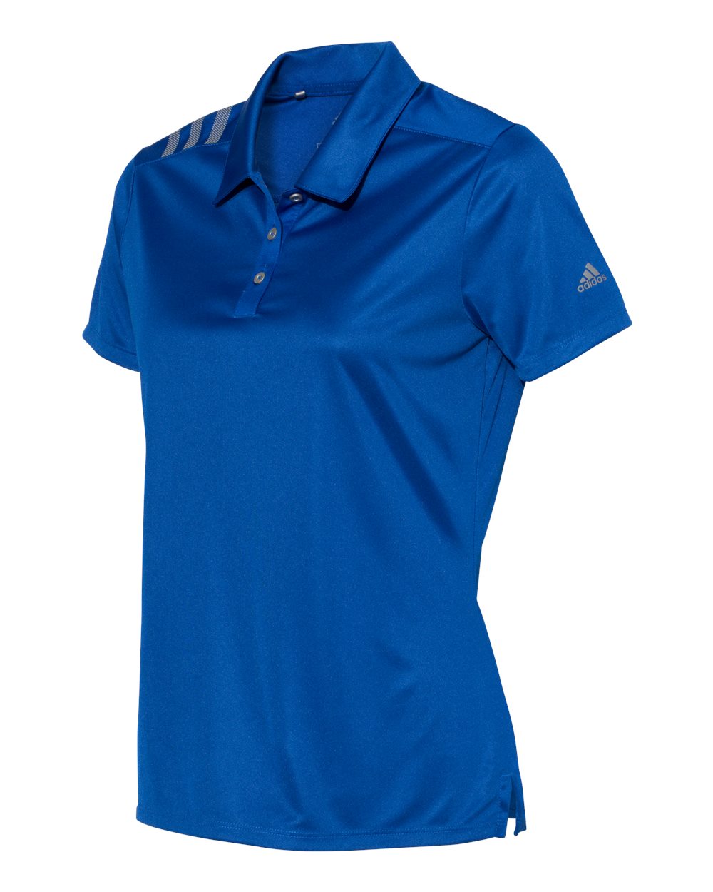 Adidas A325 Women's 3-Stripes Shoulder Sport Shirt - Collegiate Royal Grey Three