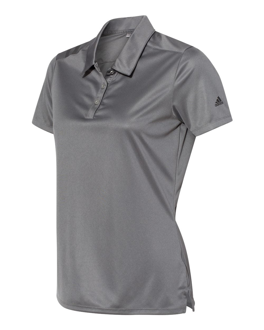 Adidas A325 Women's 3-Stripes Shoulder Sport Shirt - Grey Five Black