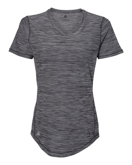 Adidas A373 Women's Malange Tech T-Shirt - Black Melange