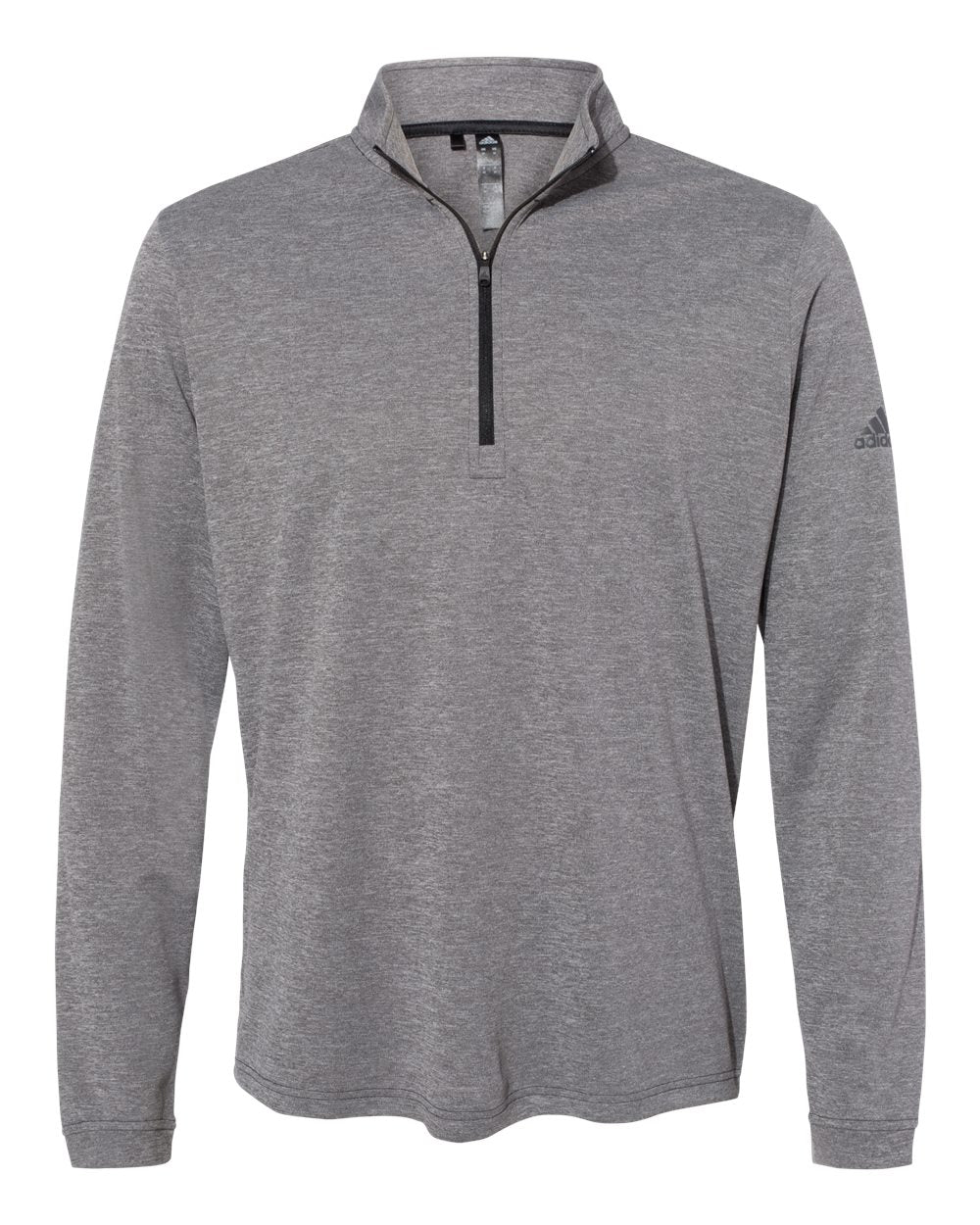 Adidas A401 Lightweight Quarter-Zip Pullover - Black Heather