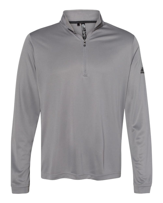 Adidas A401 Lightweight Quarter-Zip Pullover - Grey Three