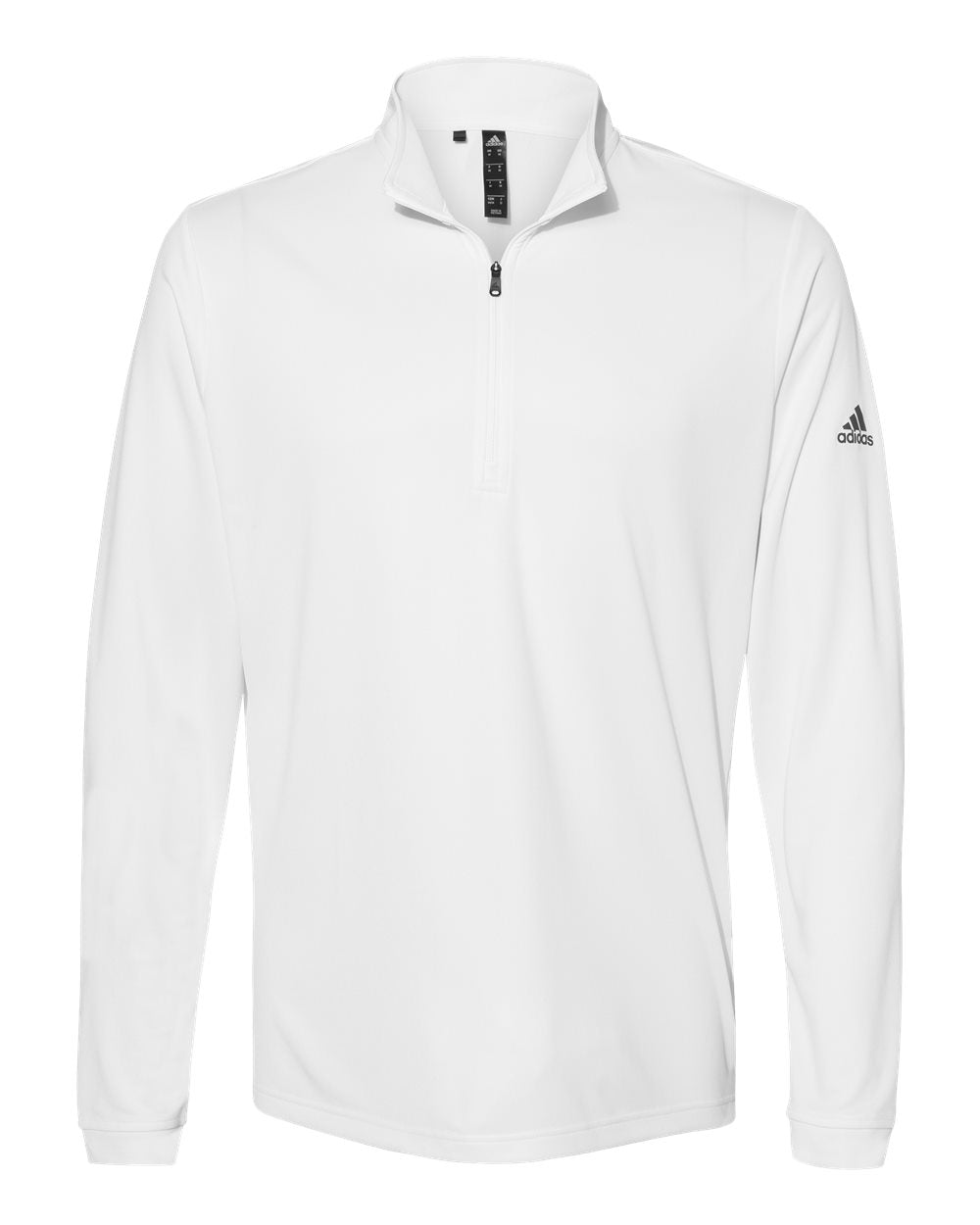 Adidas A401 Lightweight Quarter-Zip Pullover - White