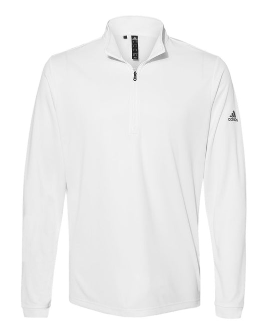Adidas A401 Lightweight Quarter-Zip Pullover - White