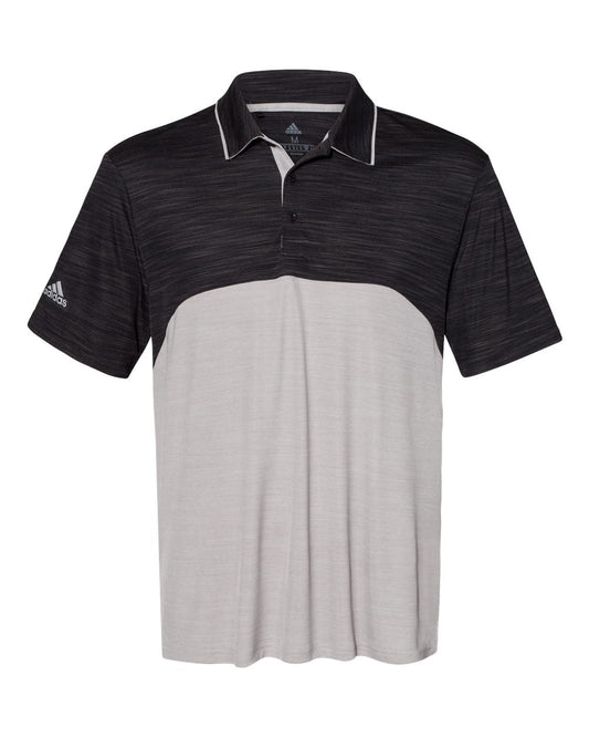 Adidas A404 Colorblocked M??lange Sport Shirt - Black Melange Mid Grey Melange