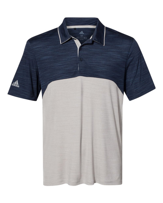 Adidas A404 Colorblocked M??lange Sport Shirt - Collegiate Navy Melange Mid Grey Melange