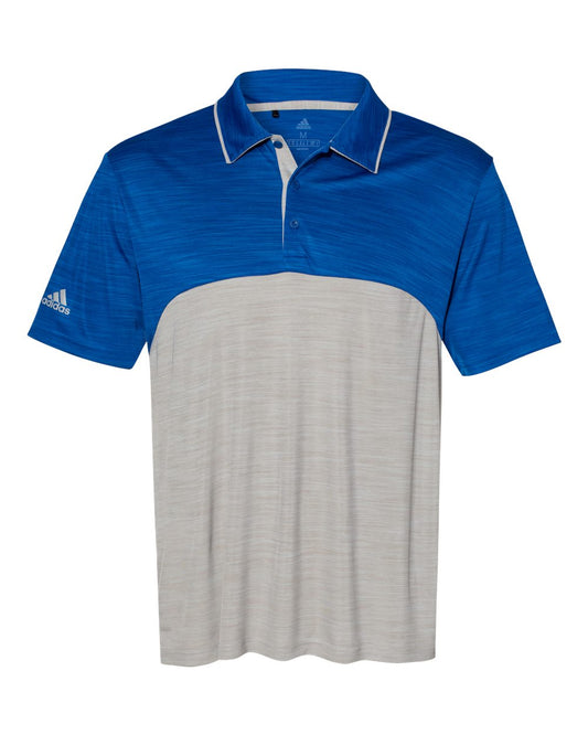Adidas A404 Colorblocked M??lange Sport Shirt - Collegiate Royal Melange Mid Grey Melange