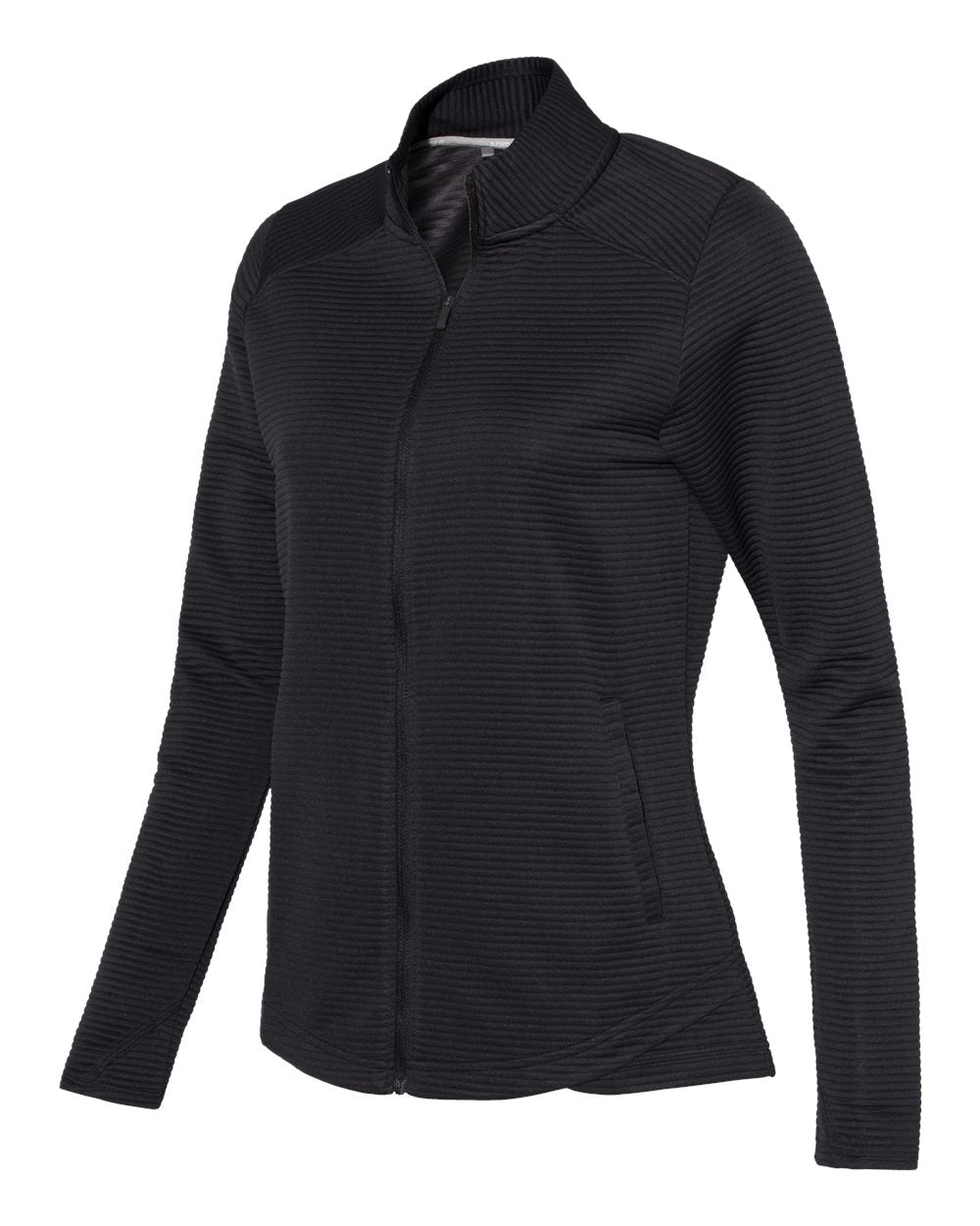 Adidas A416 Women's Textured Full-Zip Jacket - Black