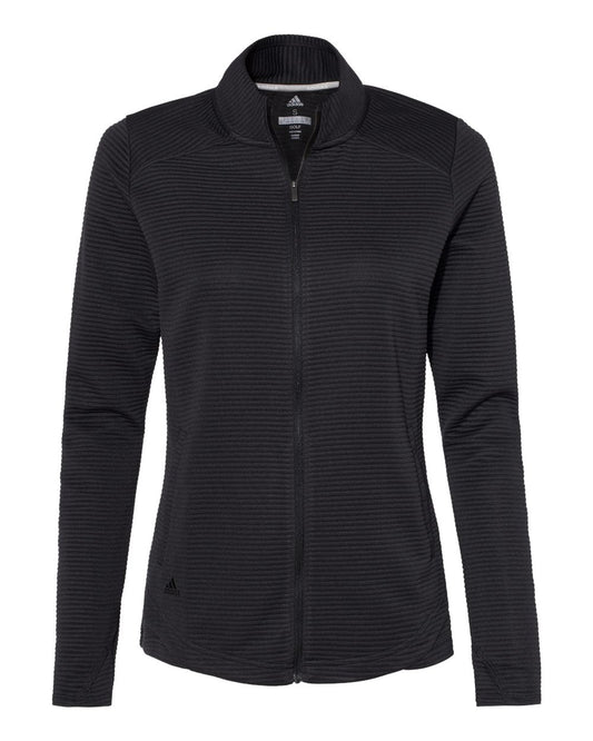 Adidas A416 Women's Textured Full-Zip Jacket - Black