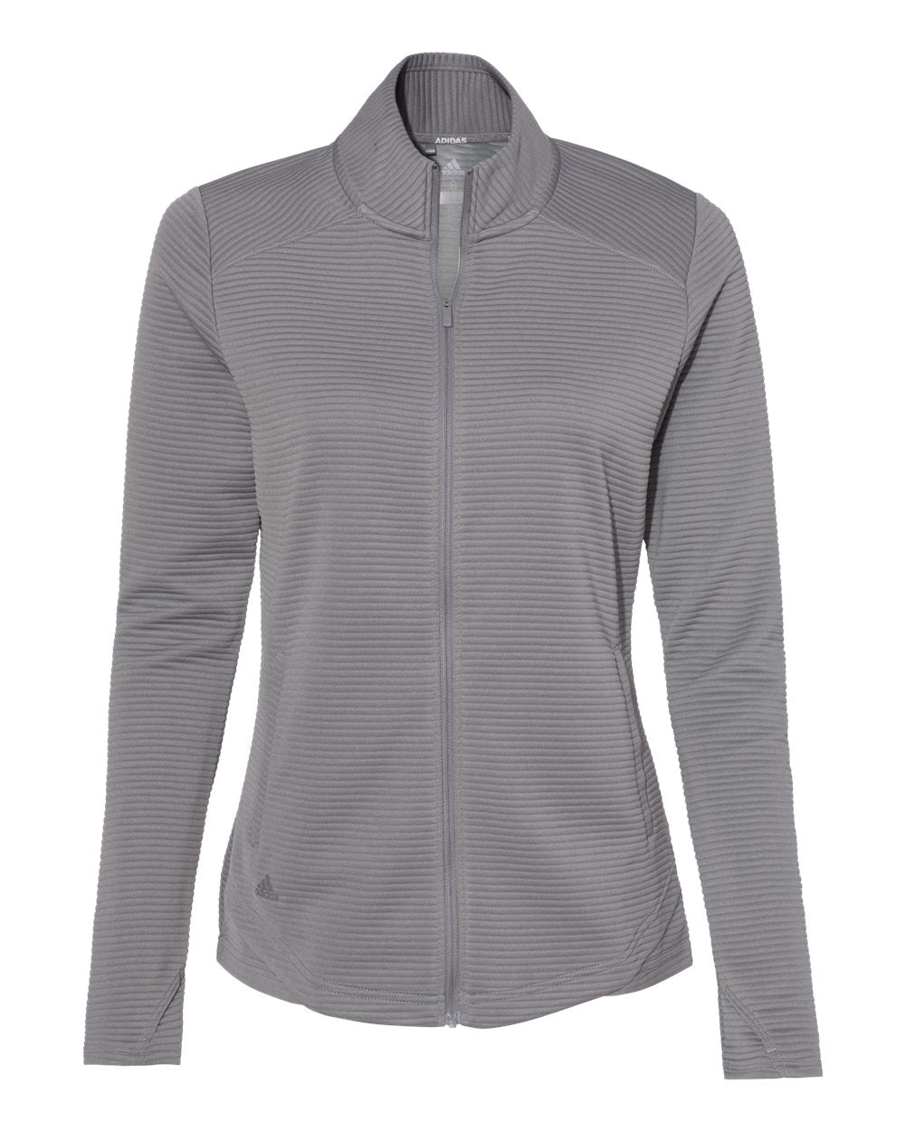 Adidas A416 Women's Textured Full-Zip Jacket - Grey Three