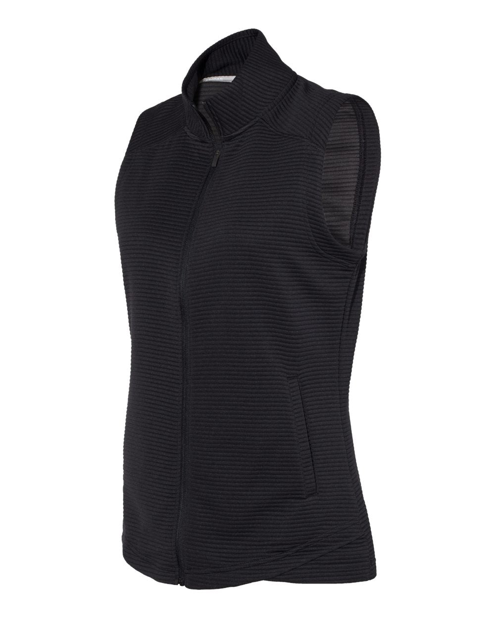 Adidas A417 Women's Textured Full-Zip Vest - Black