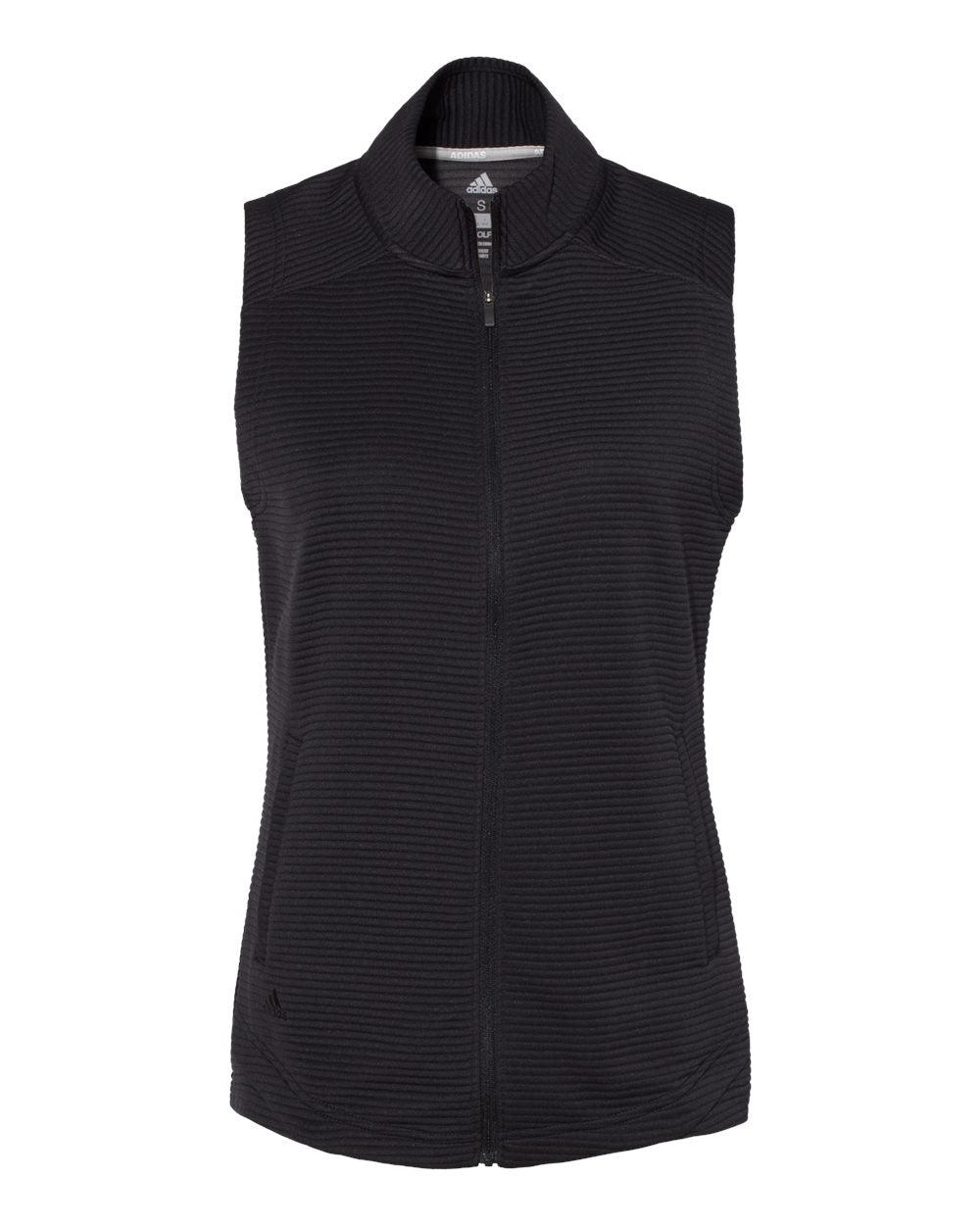 Adidas A417 Women's Textured Full-Zip Vest - Black