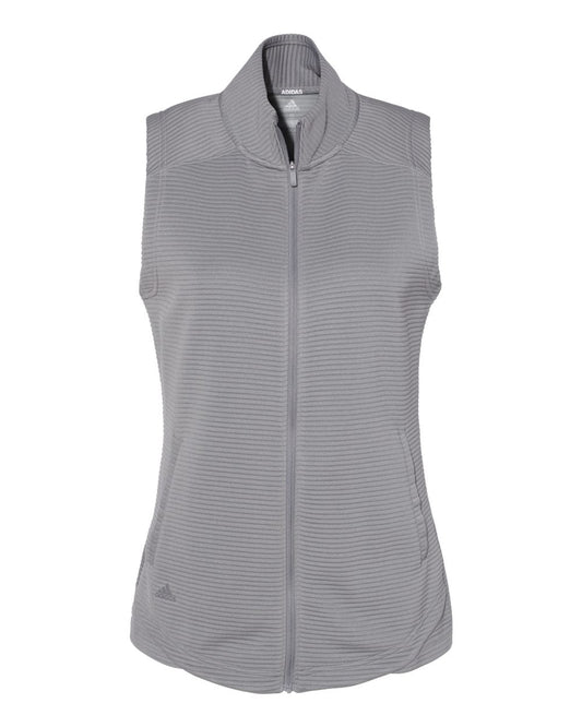Adidas A417 Women's Textured Full-Zip Vest - Grey Three