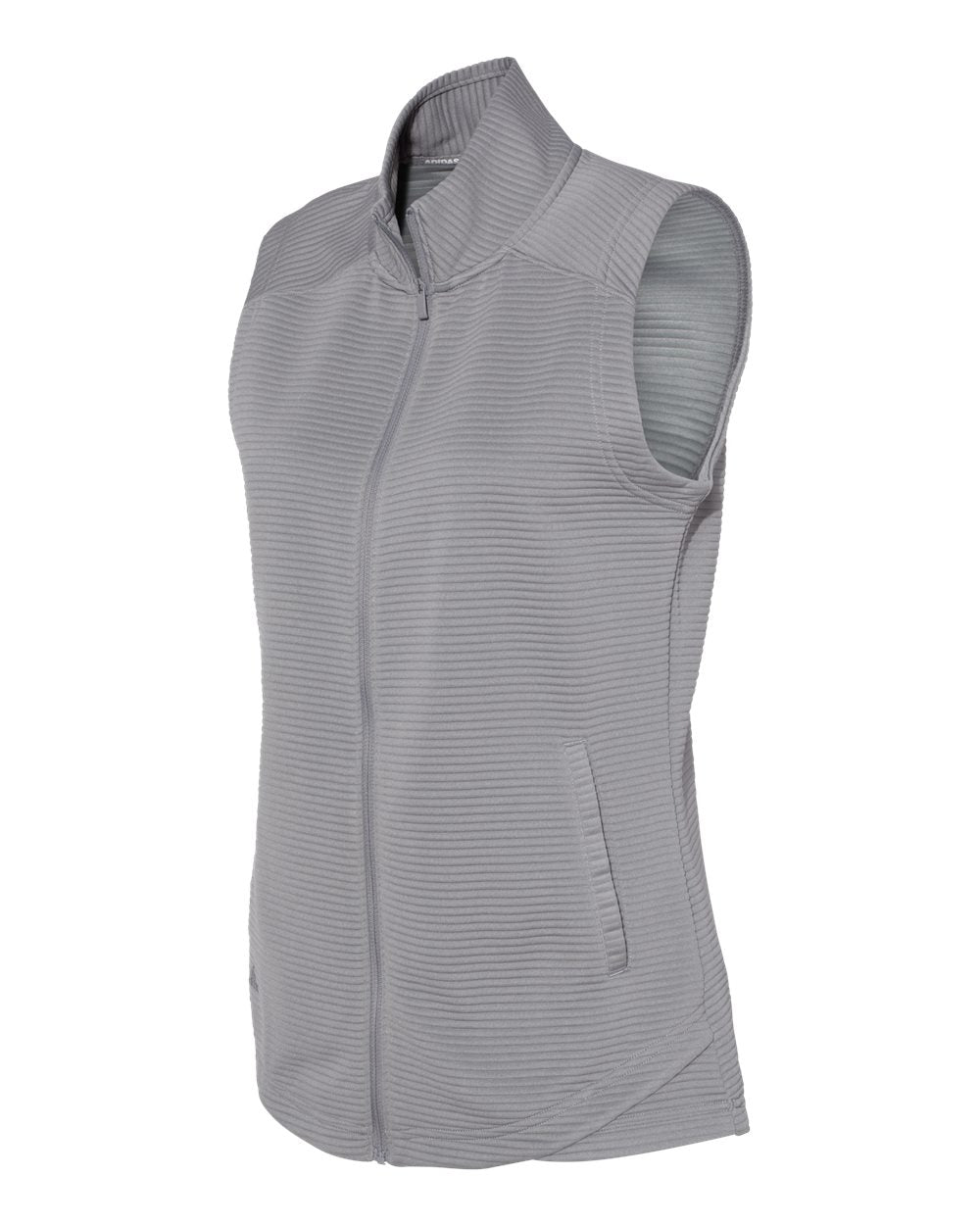 Adidas A417 Women's Textured Full-Zip Vest - Grey Three