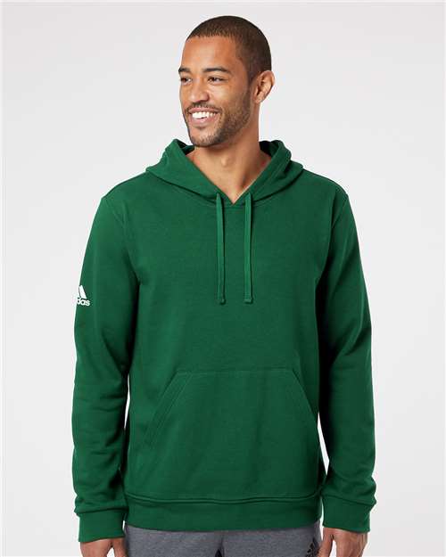 Adidas A432 Fleece Hooded Sweatshirt - Collegiate Green