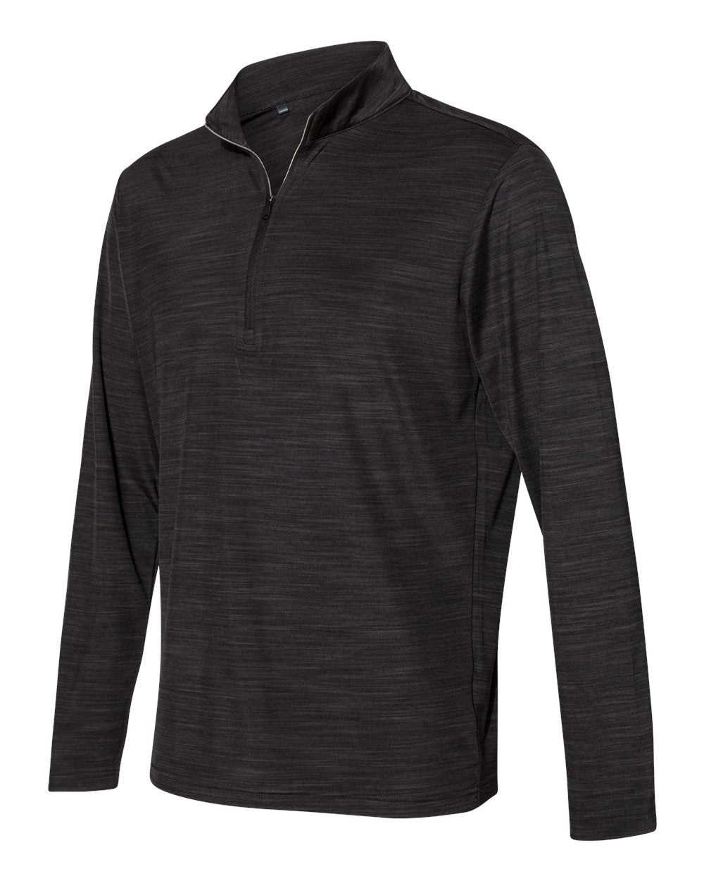 Adidas A475 Lightweight M??lange Quarter-Zip Pullover - Black Melange