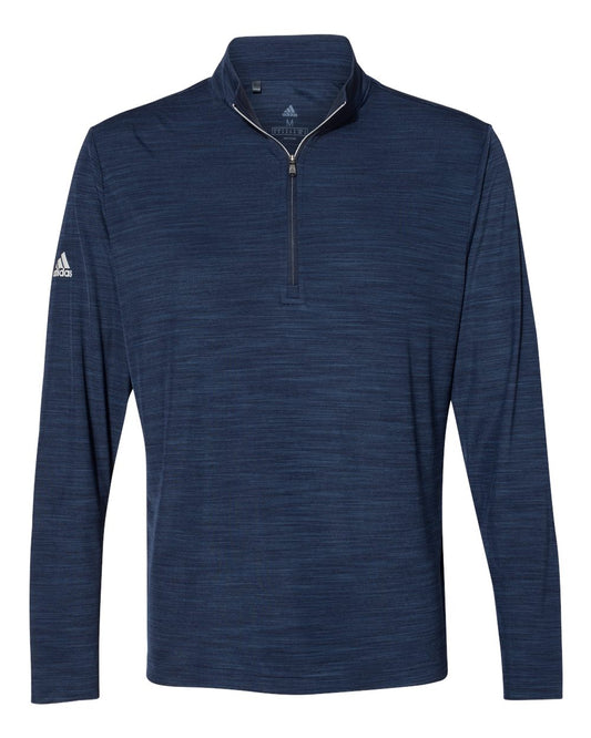 Adidas A475 Lightweight M??lange Quarter-Zip Pullover - Collegiate Navy Melange