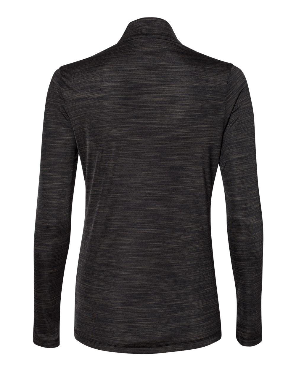 Adidas A476 Women's Lightweight M??lange Quarter-Zip Pullover - Black Melange