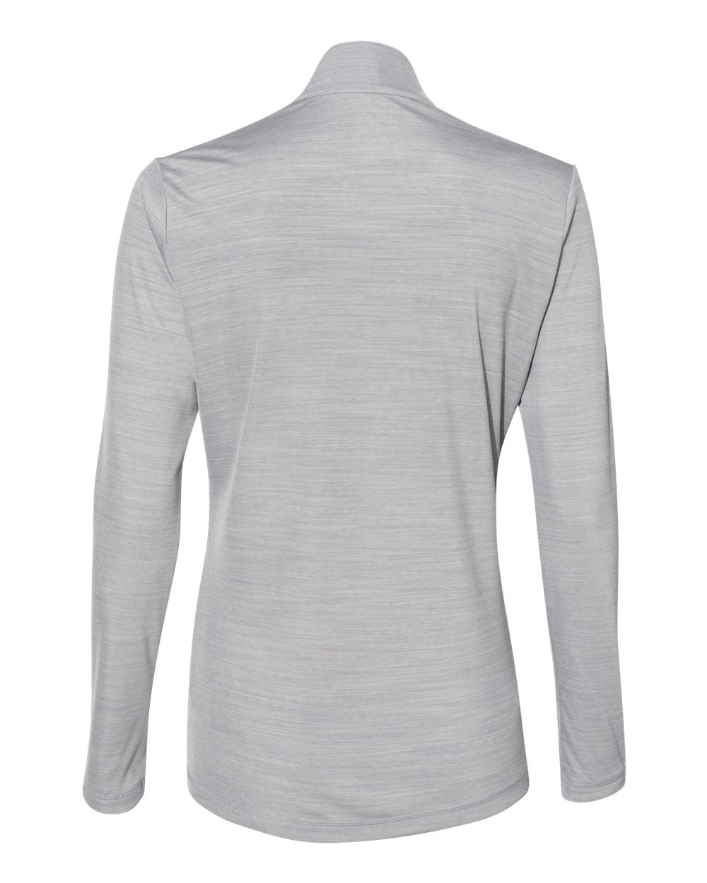 Adidas A476 Women's Lightweight M??lange Quarter-Zip Pullover - Mid Grey Melange