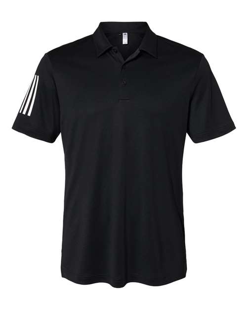 Adidas A480 Floating 3-Stripes Polo - Black White