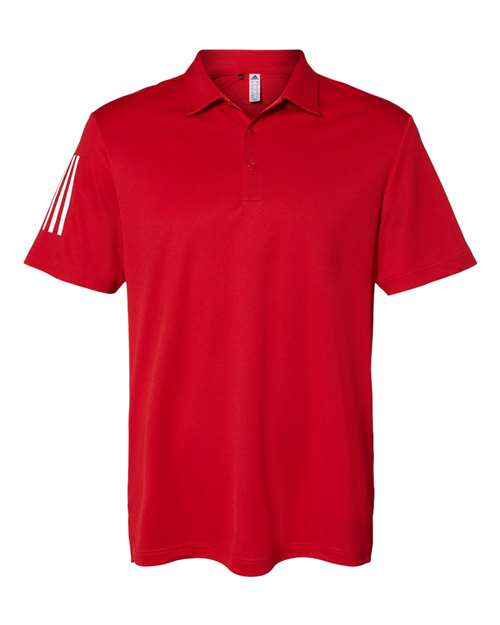 Adidas A480 Floating 3-Stripes Polo - Team Power Red White