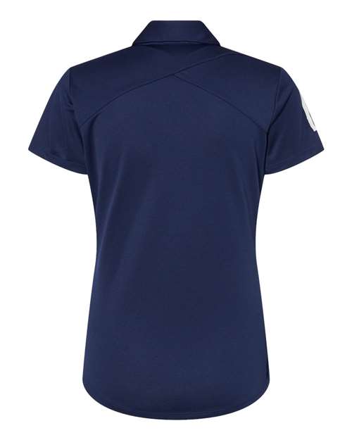 Adidas A481 Women's Floating 3-Stripes Polo - Team Navy Blue White