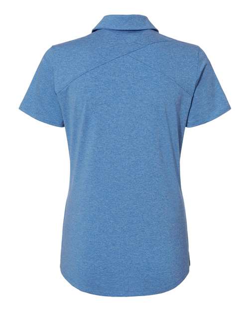 Adidas A481 Women's Floating 3-Stripes Polo - True Blue Heather Grey Three