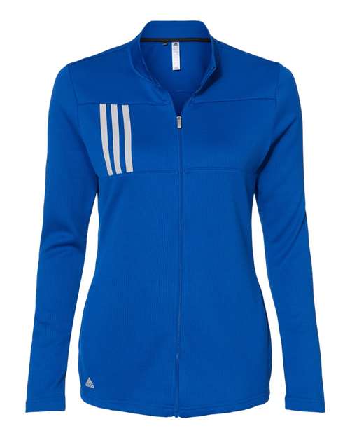 Adidas A483 Women's 3-Stripes Double Knit Full-Zip - Team Royal Grey Two
