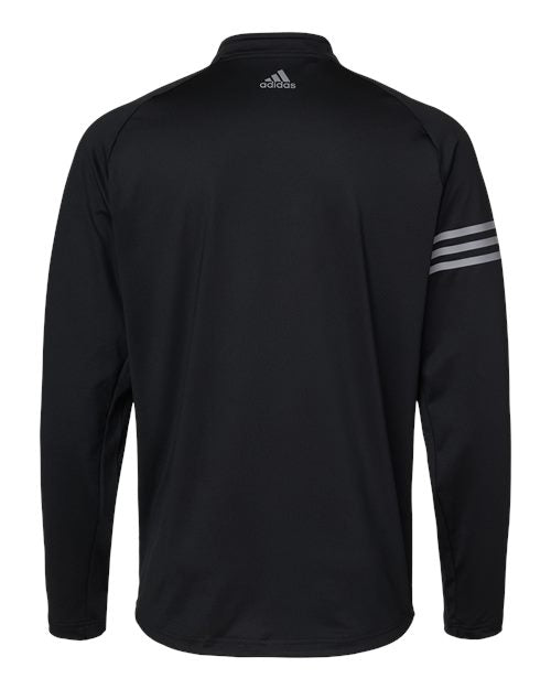Adidas A492 3-Stripes Competition Quarter-Zip Pullover - Black Grey Three Grey Three Heather