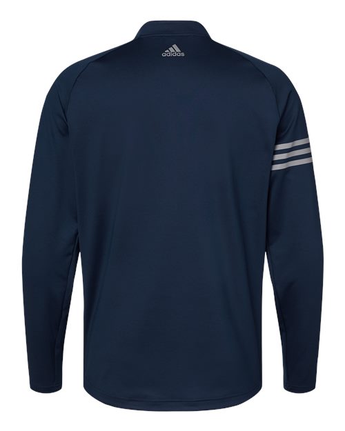 Adidas A492 3-Stripes Competition Quarter-Zip Pullover - Collegiate Navy Grey Three Heather Grey Two