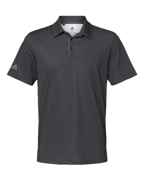 Adidas A498 Diamond Dot Print Polo - Black White Grey Three