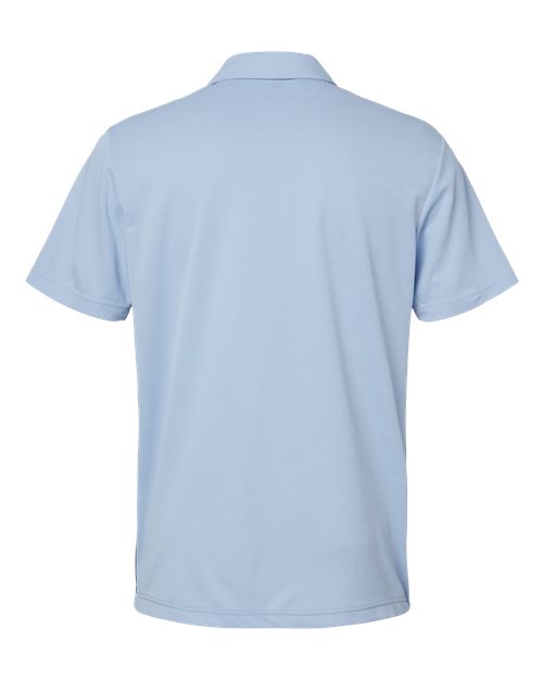 Adidas A508 Heathered Colorblock 3-Stripes Polo - Glow Blue Heather Collegiate Navy Heather