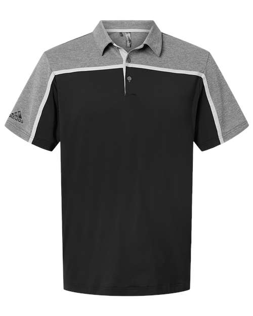 Adidas A512 Ultimate Colorblock Polo - Black Grey Two Grey Five Melange