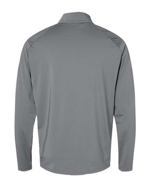 Adidas A520 Shoulder Stripe Quarter-Zip Pullover - Grey Three
