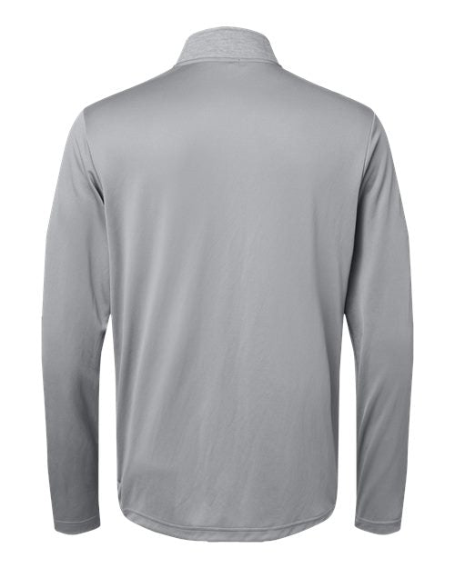 Adidas A522 Heather Block Print Quarter-Zip Pullover - Grey Three Melange Black