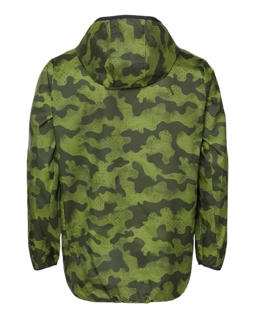 Adidas A524 Hooded Full-Zip Windbreaker - Tech Olive Legend Earth